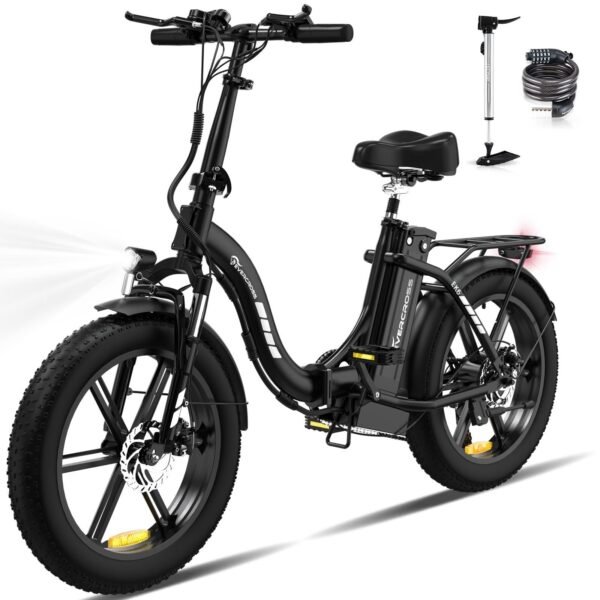 EVERCROSS vélo électrique pliable léger 20 x4.0 Fat Tire, 250W électrique Pliable d’assistance à la pédale, E-Bike avec Batterie 13Ah, Freins à Double Disque, Vélo à Assistance pour Adolescent et Adulte