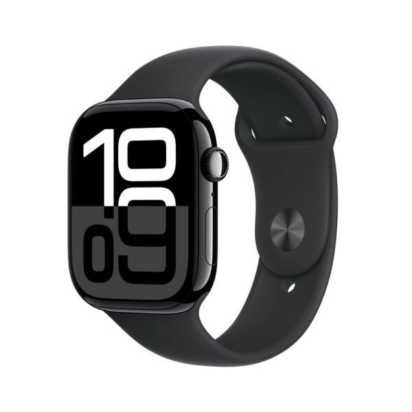 Apple Watch Series 10 GPS 42mm Boîtier en Aluminium Noir de Jais avec Bracelet Sport Noir M/L
