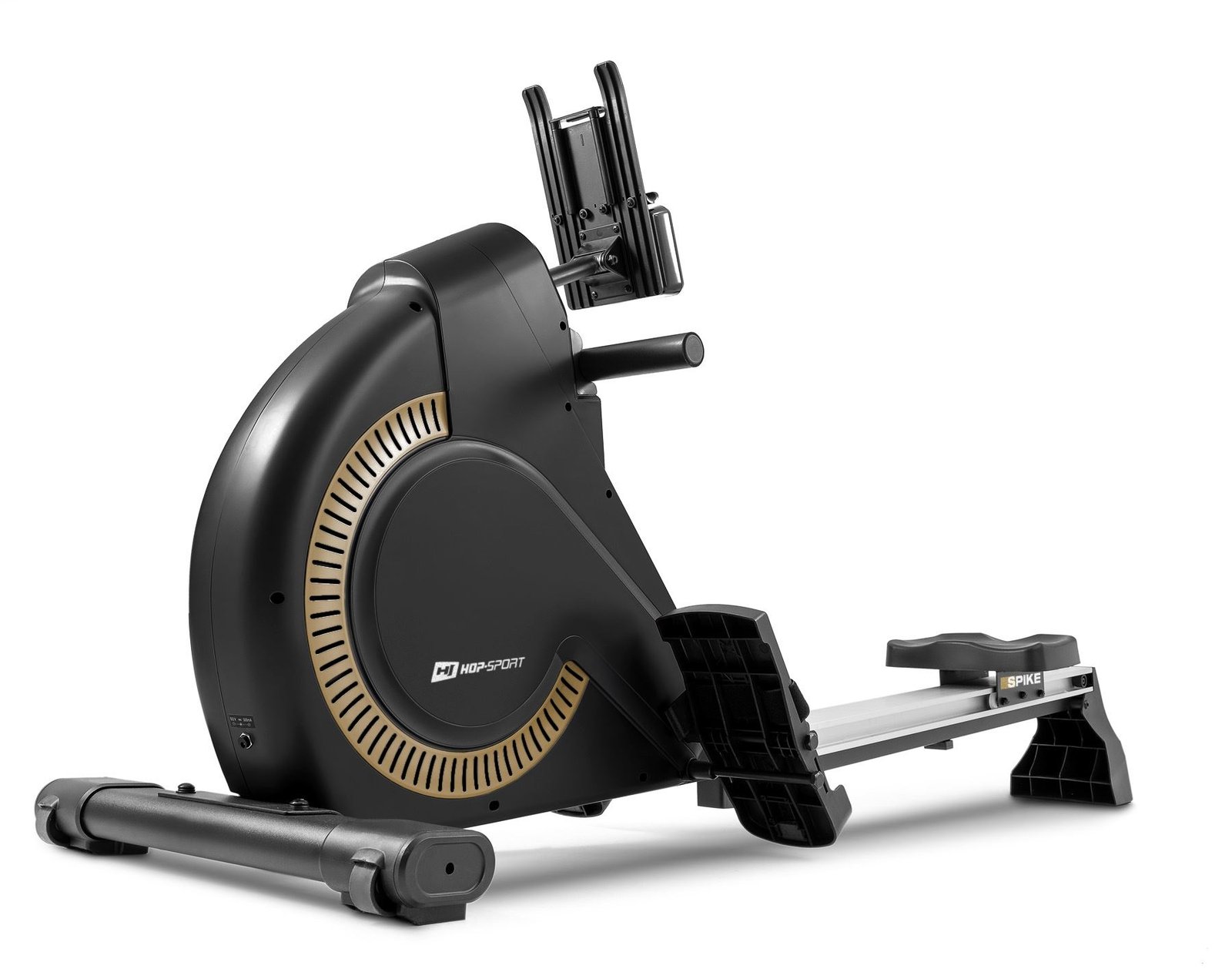 Hop-Sport Rameur d'Appartement Pliable HS-095R Spike, 16 Niveaux de Résistance Magnétique, Écran LCD et Support Tablette, Roue d'Inertie 16 kg, max. 150 kg