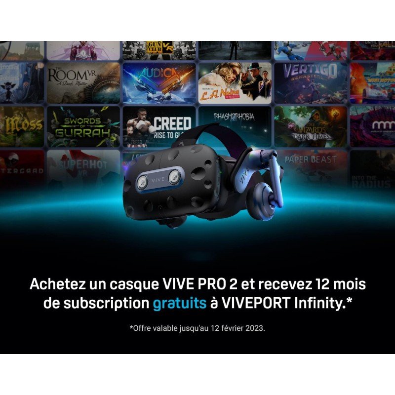 VIVE HTC Lunettes de réalité VIRUTAL Pro 2 HMD Full Kit 99HASZ003-00 – Image 3