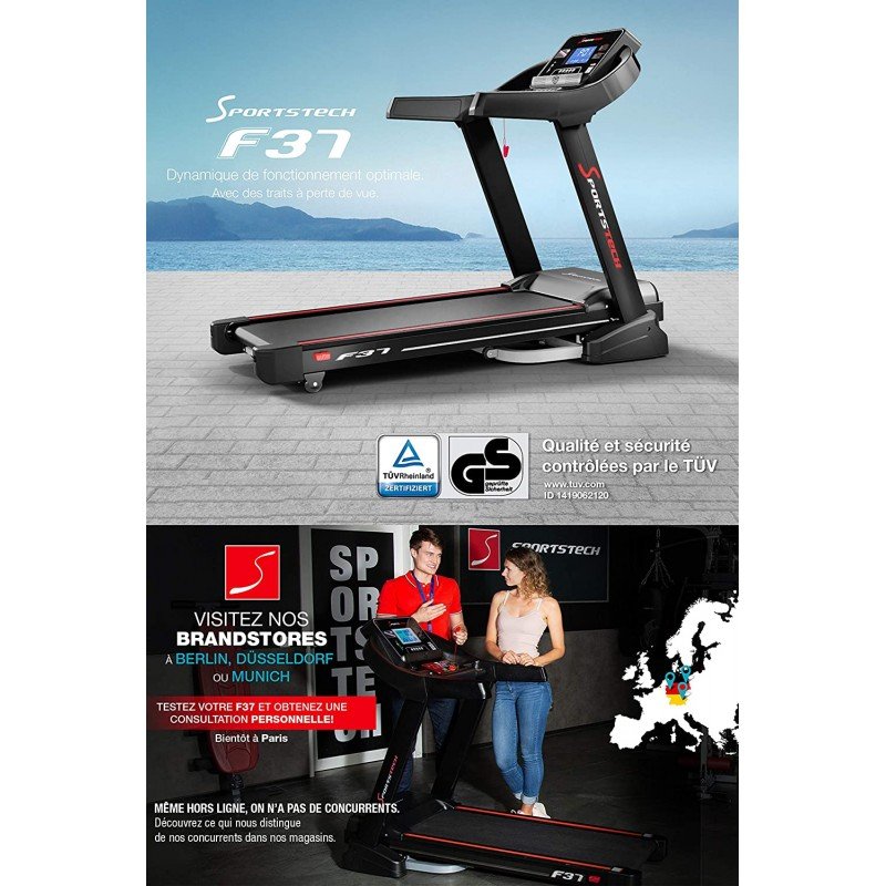 Sportstech F37 Tapis de Course Professionnel Pliable – Image 3