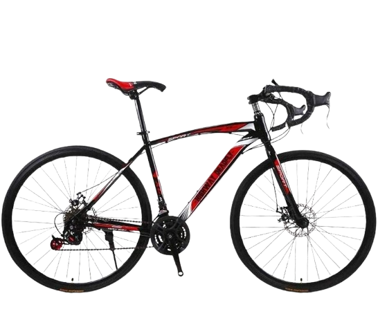 MU 26 Pouces Vélo de Route, 24 Vitesses Vélo, Double Disque De Frein, Acier Au Carbone Cadre