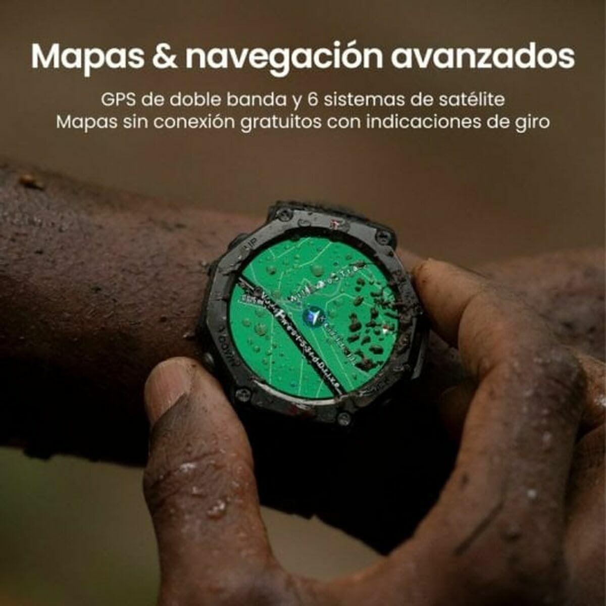 Amazfit T-Rex 3 Outdoor Smartwatch 48mm Écran AMOLED, Cartes et Navigation Hors Ligne, GPS Double Bande à 6 Systèmes Satellites, Autonomie de 27 Jours, Paiement NFC, 170 Modes Sportifs pour Aventure – Image 3
