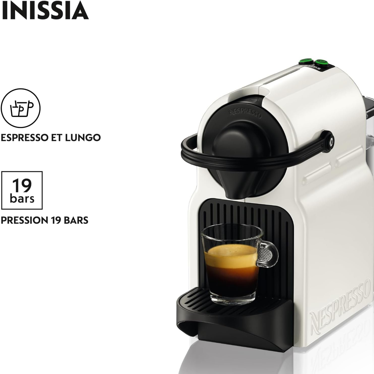 Machine à Café Nespresso Krups Inissia Blanche Cafetière Espresso XN100110 – Image 4