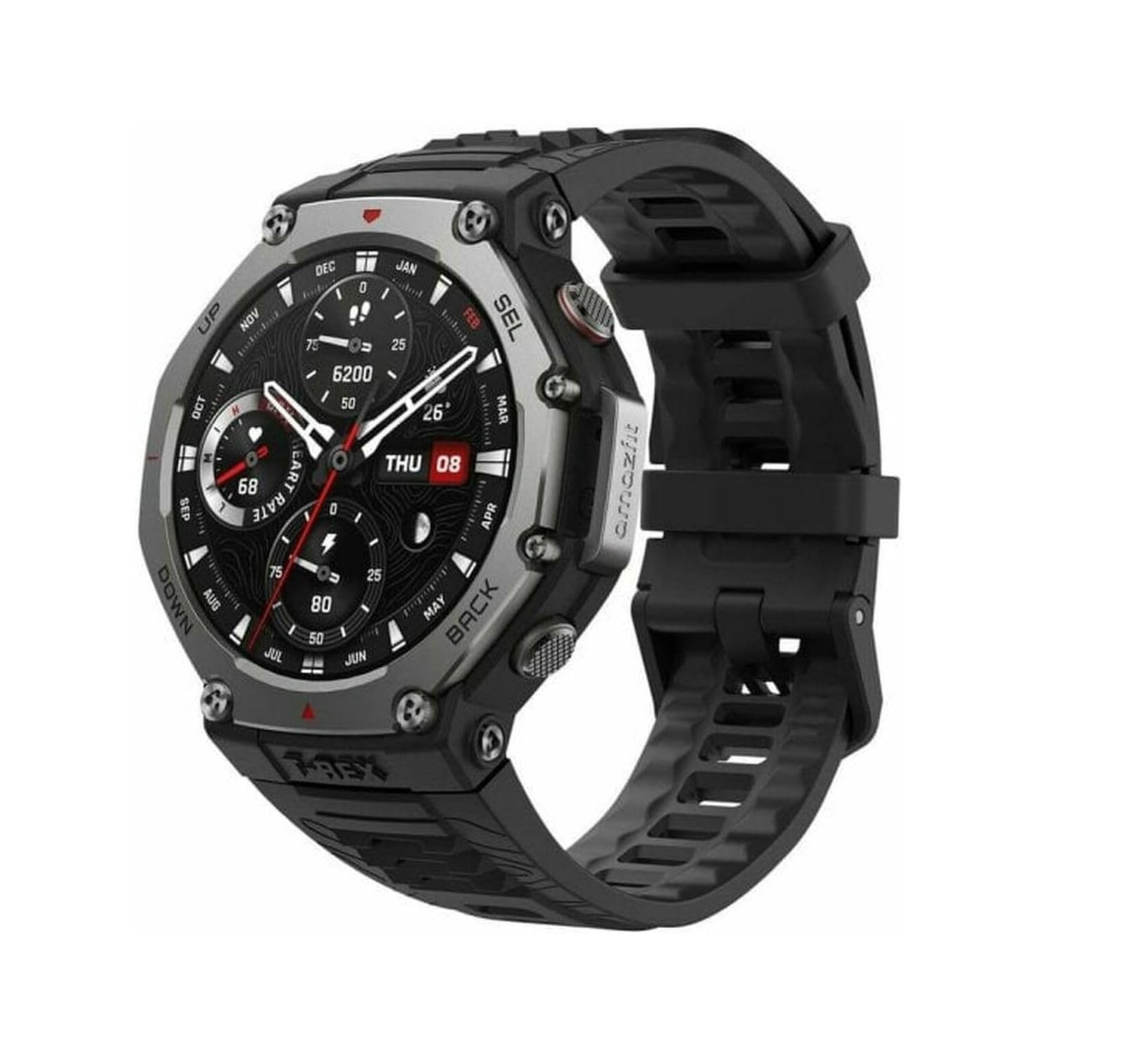 Amazfit T-Rex 3 Outdoor Smartwatch 48mm Écran AMOLED, Cartes et Navigation Hors Ligne, GPS Double Bande à 6 Systèmes Satellites, Autonomie de 27 Jours, Paiement NFC, 170 Modes Sportifs pour Aventure