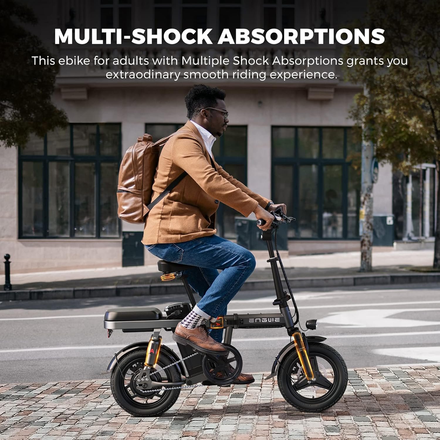 ENGWE Vélo Électrique avec Batterie Amovible 48V 10Ah, Vélos Électriques 14 Pouces, Velo Electrique Pliable 25km/h, Jusqu'à 50km T14 – Image 4