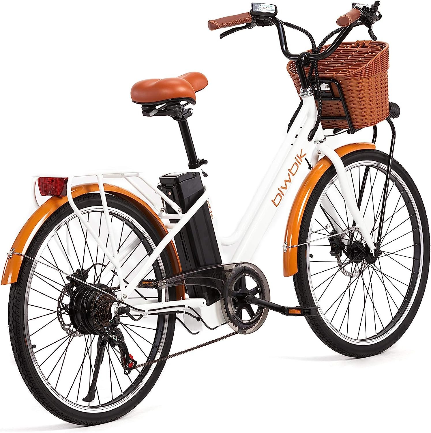 biwbik Vélo électrique Mod. Gante Batterie Lithium ION 36V 12Ah - BLANC