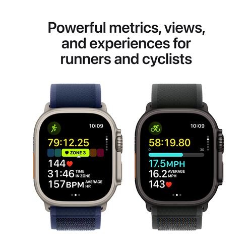 Apple Watch Ultra 2 GPS + Cellular 49 mm Boîtier en Titane Noir avec Boucle Alpine Vert Foncé Medium version 2024 – Image 3