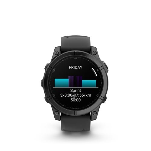 Montre connectée Garmin fenix E 47 mm Gris avec bracelet Noir – Image 7