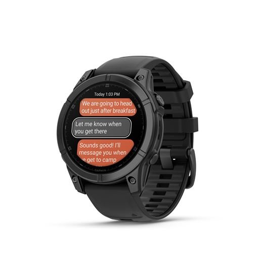 Montre connectée Garmin fenix E 47 mm Gris avec bracelet Noir – Image 2