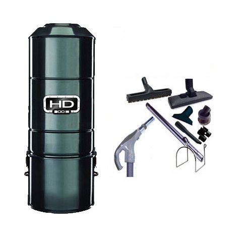 ASPIRATEUR CENTRAL SANS SAC SANS FILTRE HD800C (jusqu’à 350 M²) GARANTIE 10 ans + set inter 9 M + 8 accessoires + Aspi-Plumeau offert