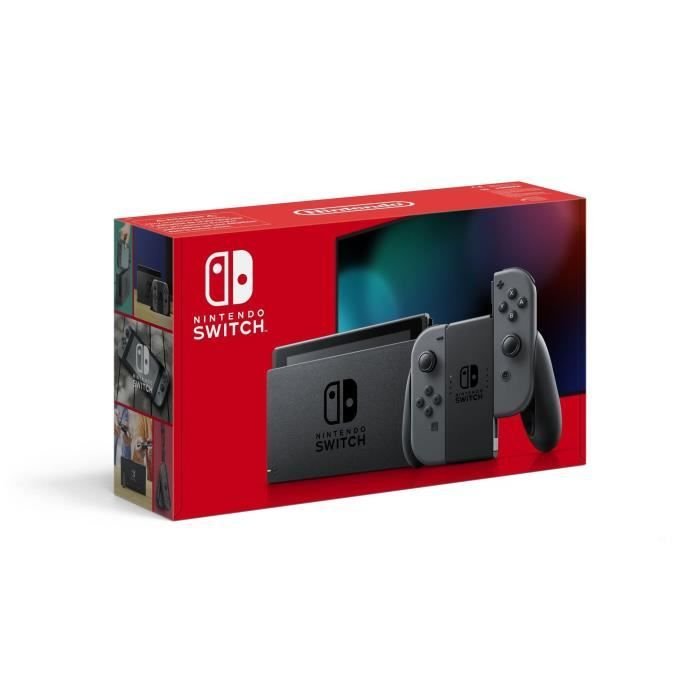 Console Nintendo Switch avec une paire de Joy-Con grises : Nouvelle version, Meilleure autonomie