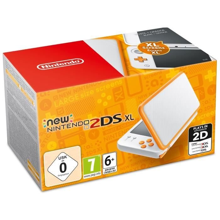 Nintendo 2DS XL Blanche et Orange